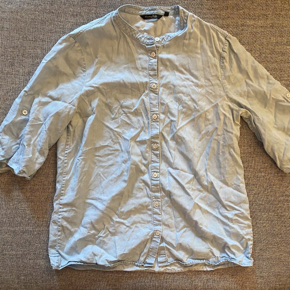 Massimo Dutti Blouse Size 6 Light Blue